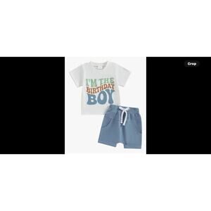 Kayotuas Toddler Baby Boy First Birthday Outfit, Short And Shirt 12/18 M